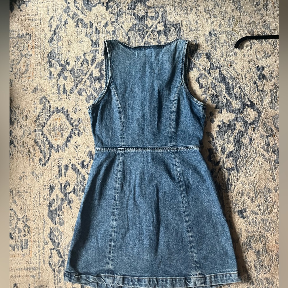 Denim Reformation Short Dress - Picture 4 of 5